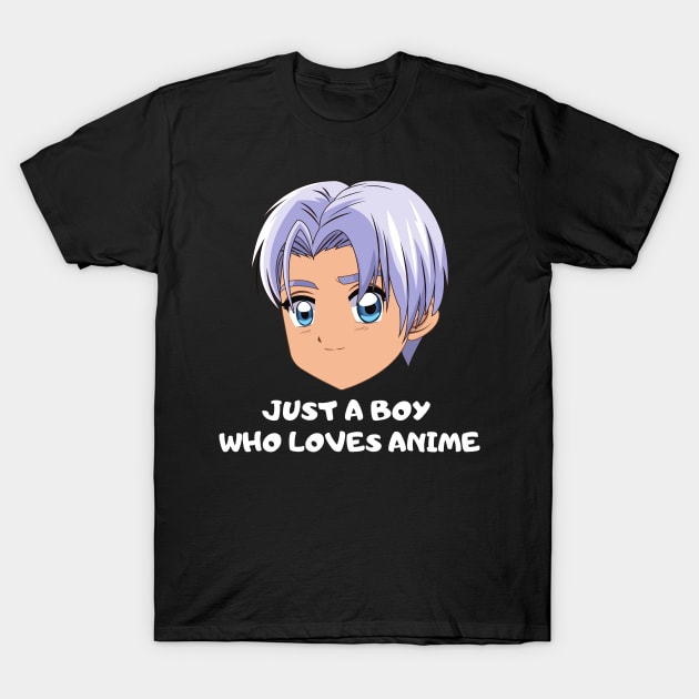 Just A Boy Who Loves Anime Japanese Gift T-Shirt by wapix